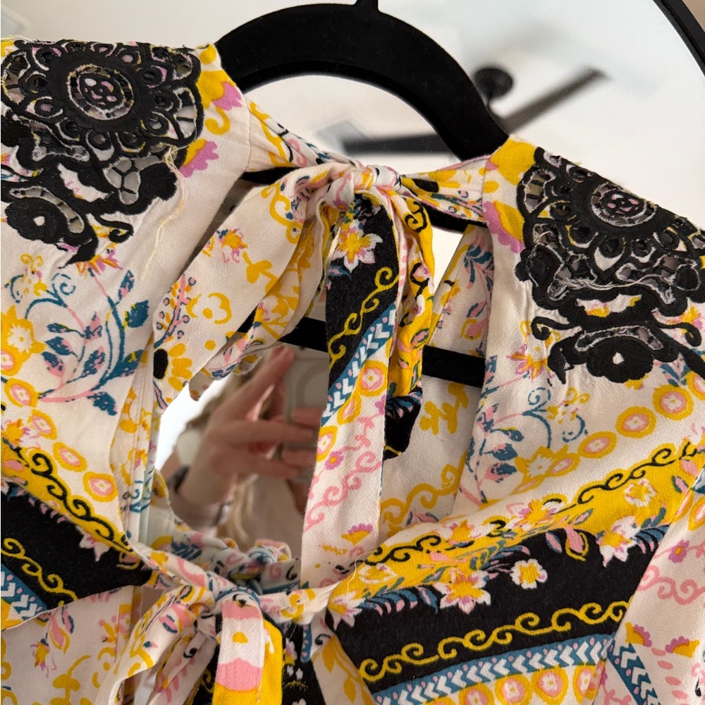 Free People Vibrant Yellow and Black Maxi Dress - Picture 8 of 10